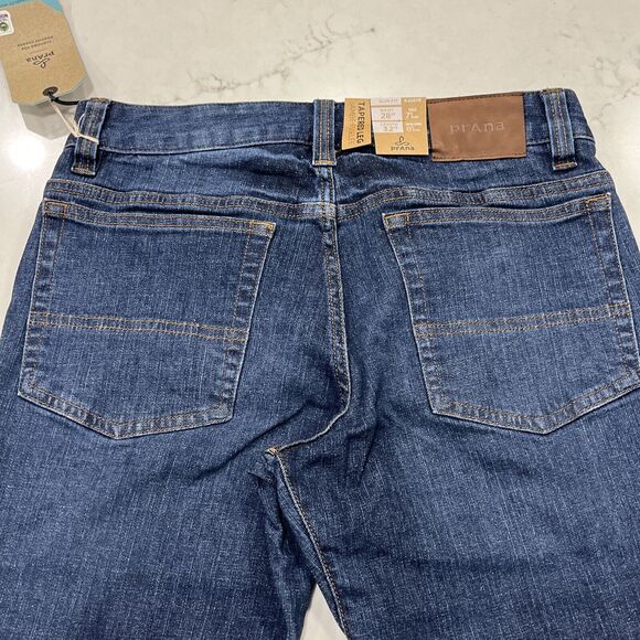 Prana NEW Jeans Mens 28x32 Blue Ozone Wash Hillgard Tapered Leg Slim Fit Organic - Picture 4 of 13